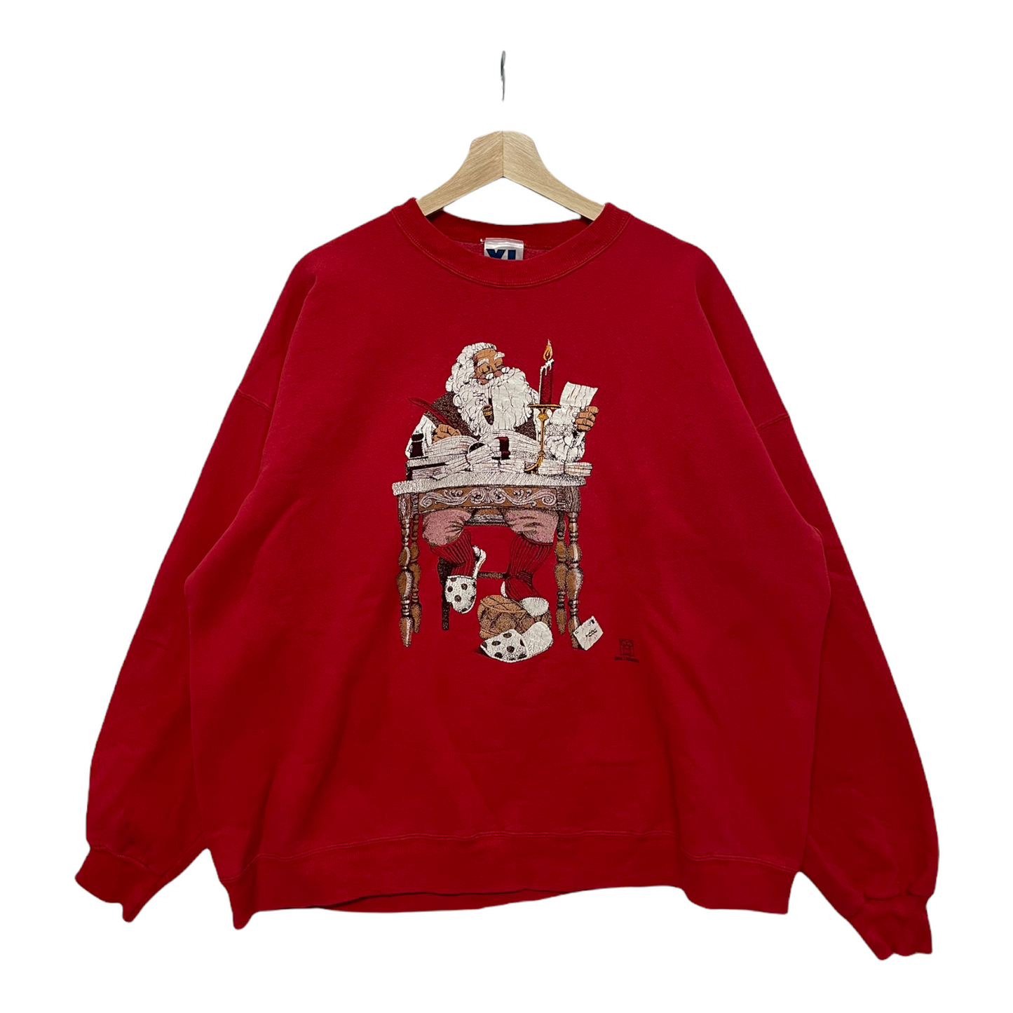 90s Stadium Court Christmas Sweatshirt Red  XL