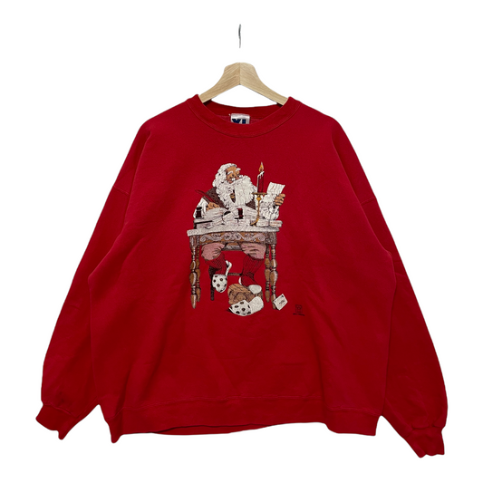 90s Stadium Court Christmas Sweatshirt Red XL