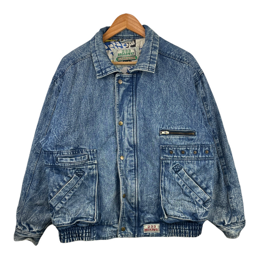 90s Vespa Jeans Jacket Blue M