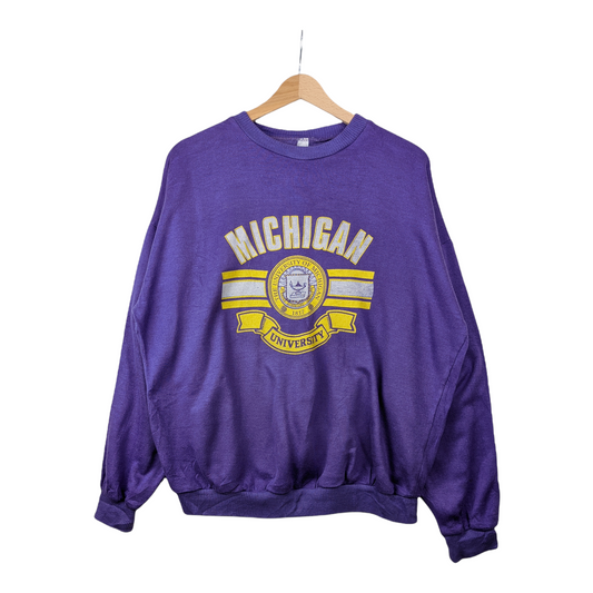 90s Michigan University NCAA Sweatshirt Purple M