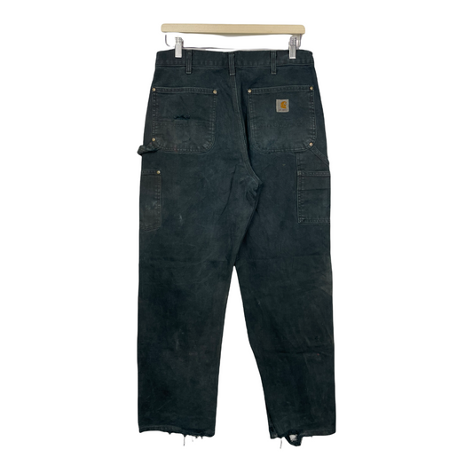 00s Carhartt Distressed Workwear Pant Black 33 x 32