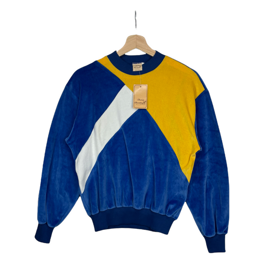 80s Maria Martinelli Sweatshirt Blue Yellow S