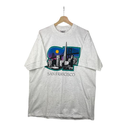 90s Oneita San Francisco Tourist  T-Shirt Grey  XL