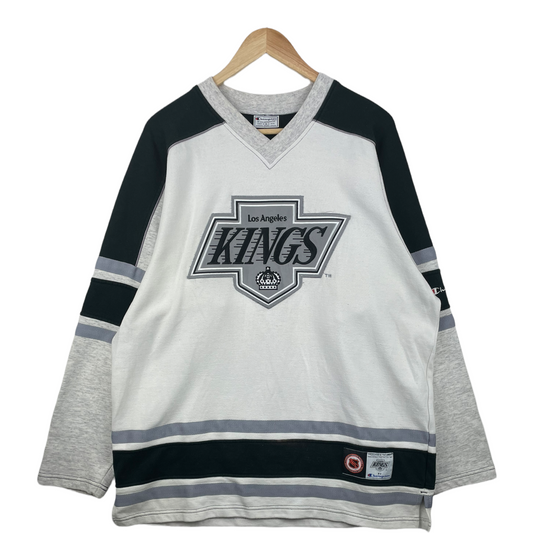 90s Champion L.A. Kings NHL Sweatshirt Grey Black M