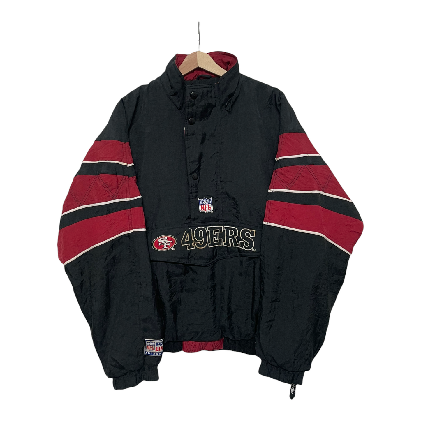 90s Starter San Francisco NFL  Jacket Black Red M