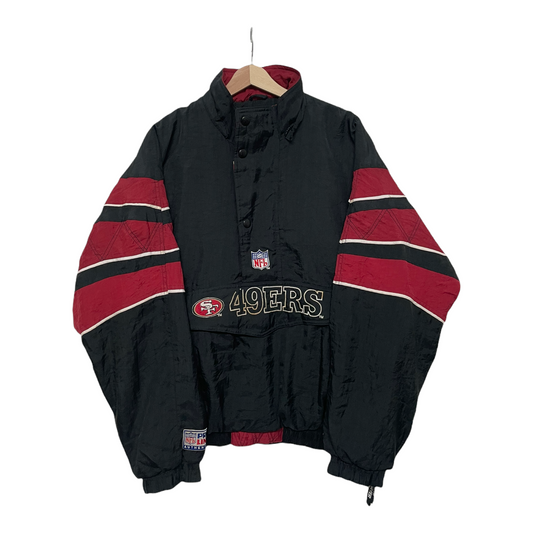 90s Starter San Francisco NFL Jacket Black Red M
