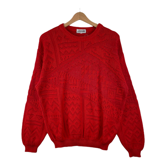 80s Henry Forman Knit Red  M
