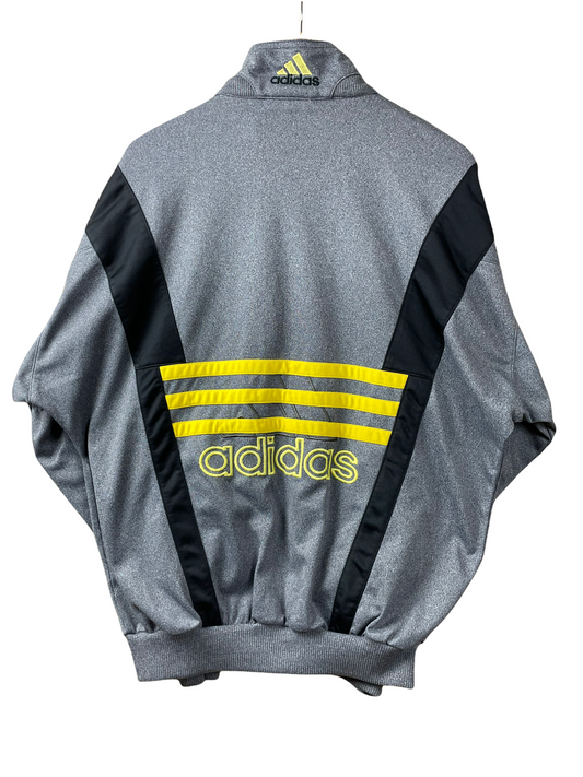 00s Adidas Track Jacket grey yellow M/L