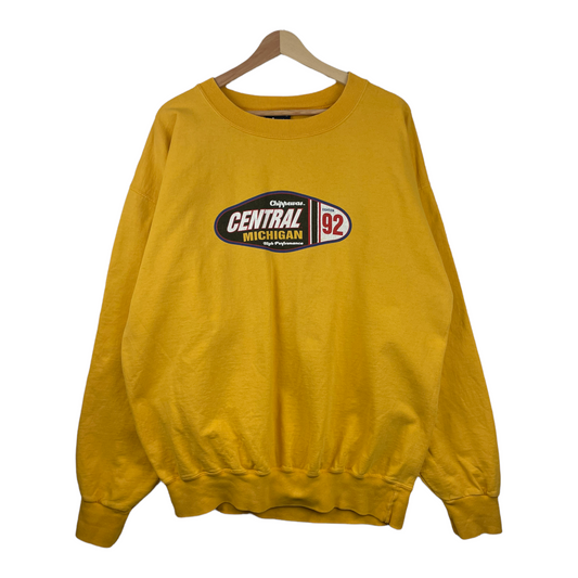 90s Jones & Mitchell Central Michigan Sweatshirt Yellow L