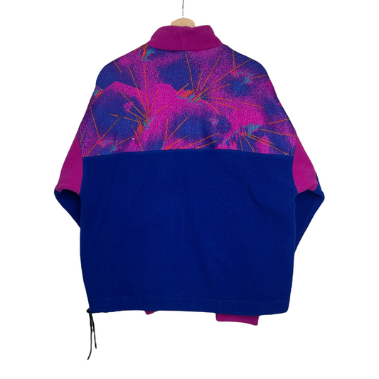 90s Manna Kea Crazy Fleece Blue Pinlk L
