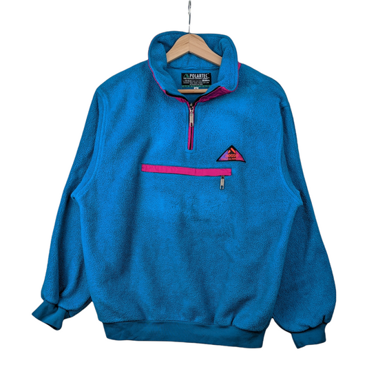 90s Aesse Crazy Fleece Turqoise Pink S