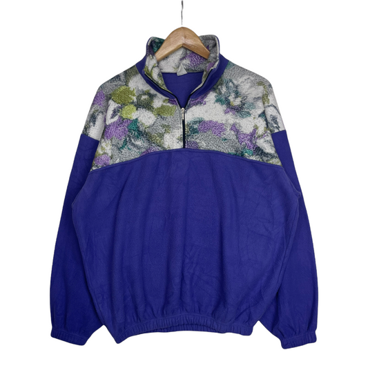 90s Unbranded Crazy Fleece Purple L/XL