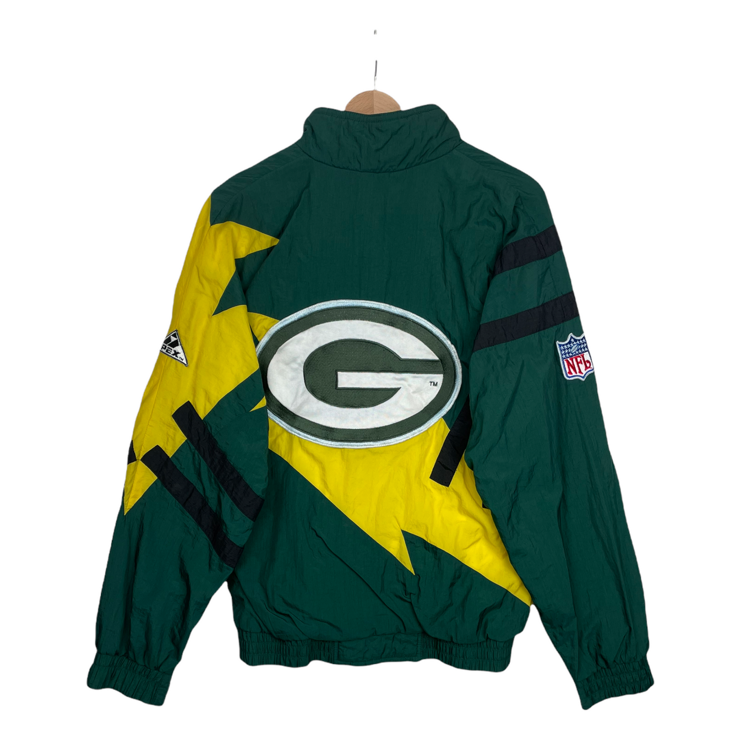 90s Apex One Green Bay Packers NFL Jacket Green Yellow S/M