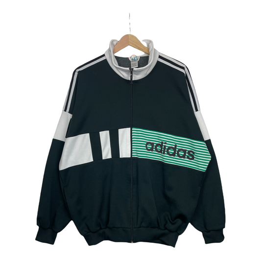 90s Adidas Trackjacket Black White M