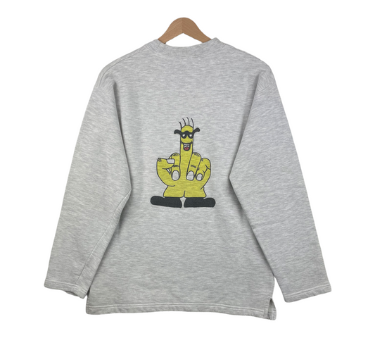 90s Hanes Postleitzahlen Rolf Deutsche Post Sweatshirt Grey M