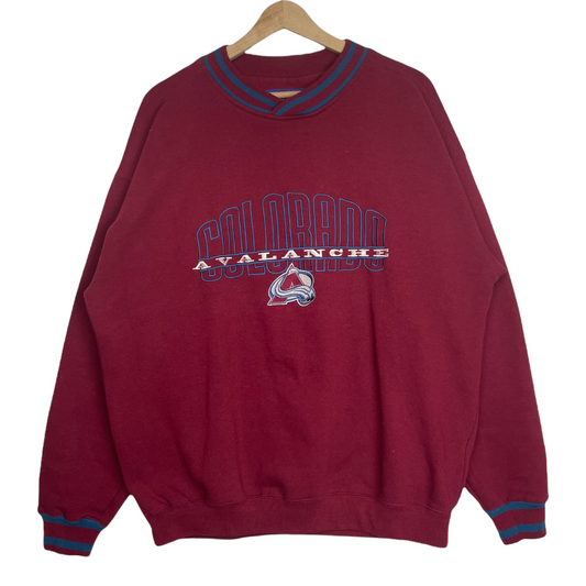 90s Starter Colorado Avalanche NHL Sweatshirt Red  L