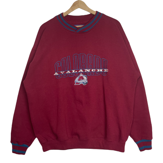 90s Starter Colorado Avalanche NHL Sweatshirt Red L