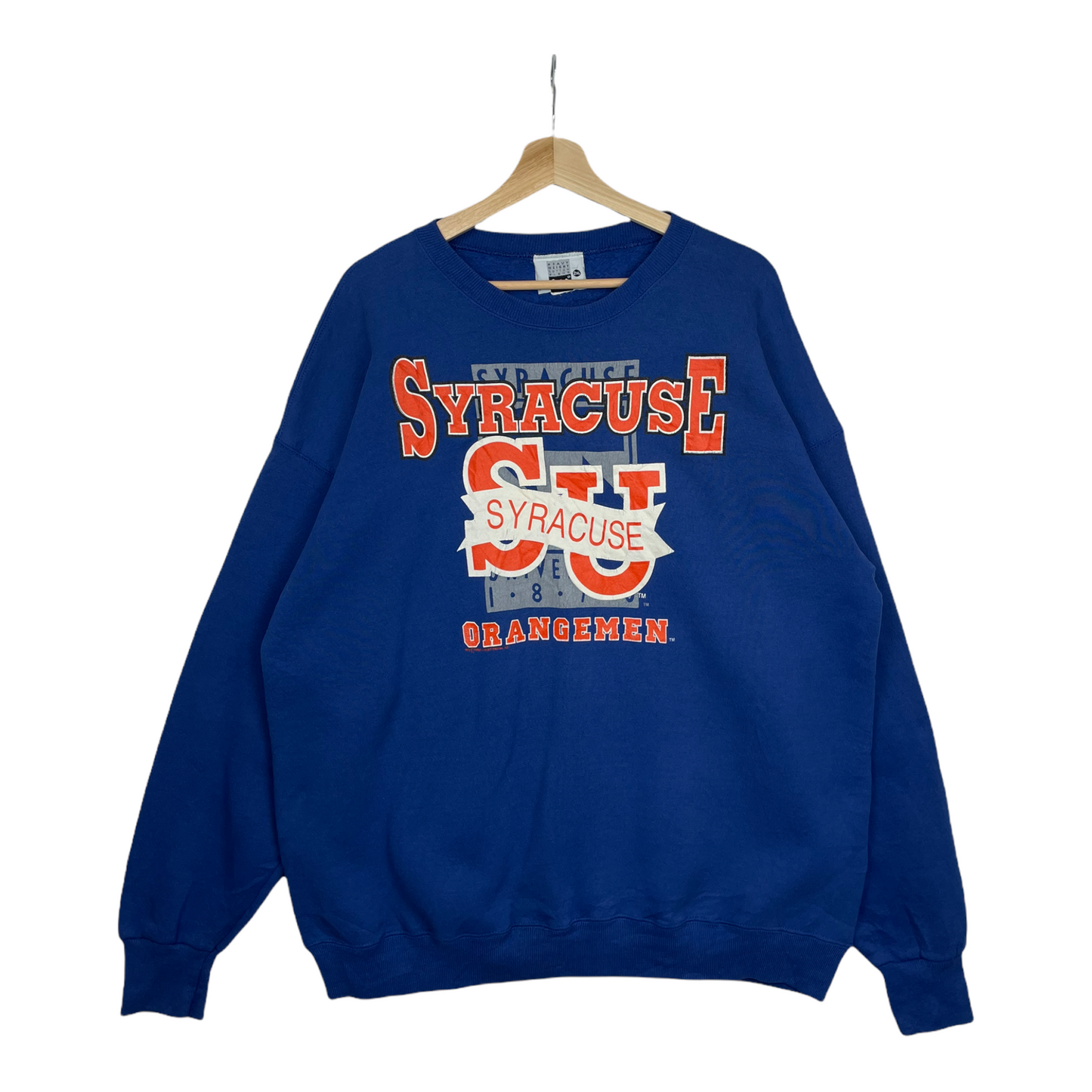 90s Lee Sport Syracuse Orange NCAA Sweatshirt Blue Orange XXL/XL