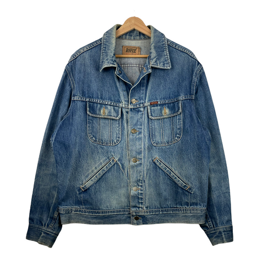 90s Rifle Jeans Jacket Blue  L