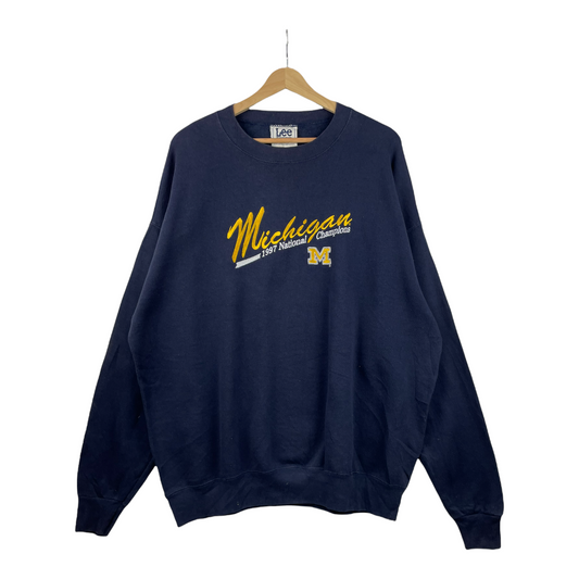 90s Lee Sport Michigan Wolverines NCAA  Navy