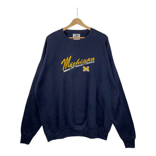 90s Lee Sport Michigan Wolverines NCAA Navy