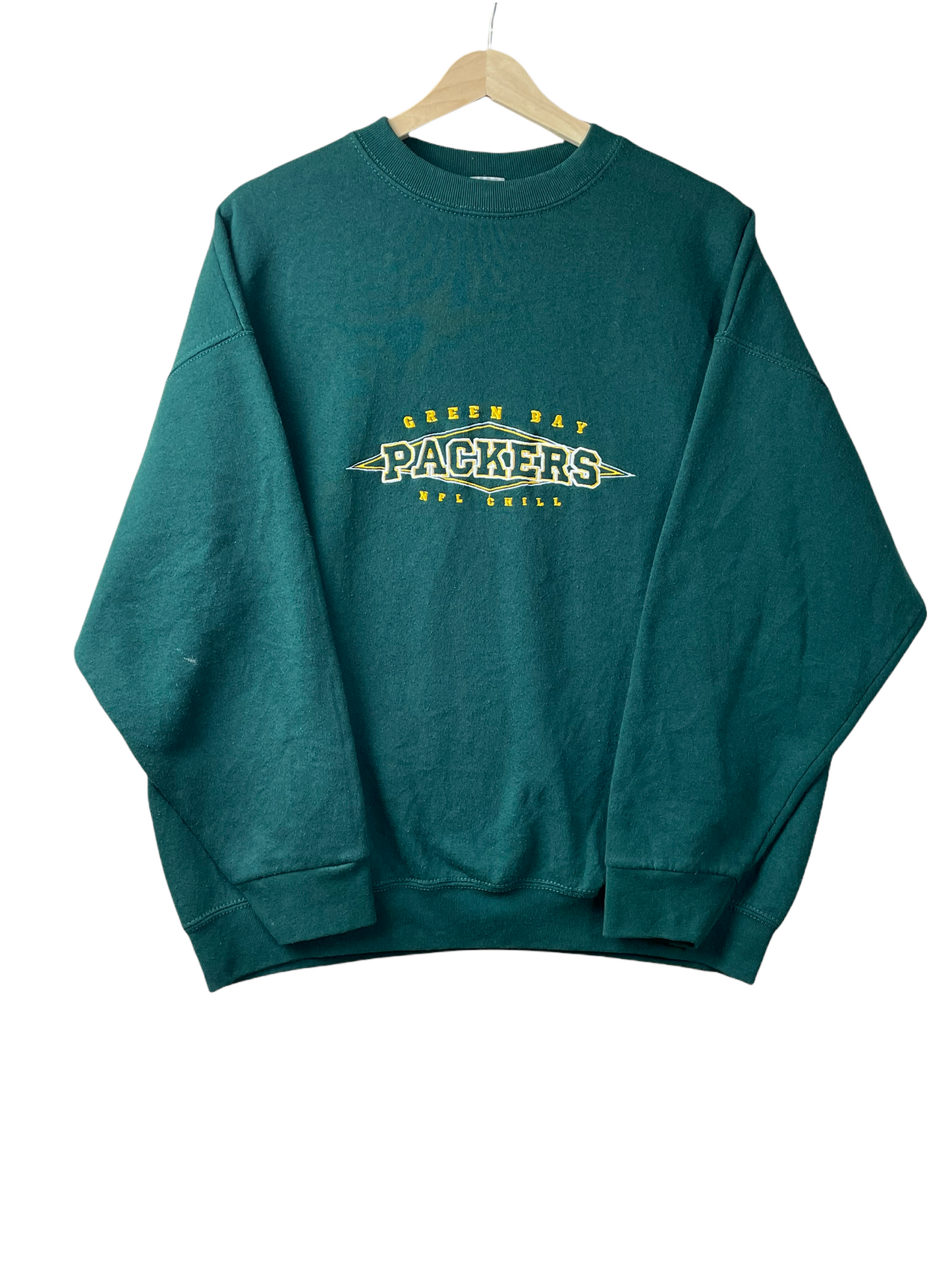 90s Green Bay Packers NFL Chill Sweatshirt Green L