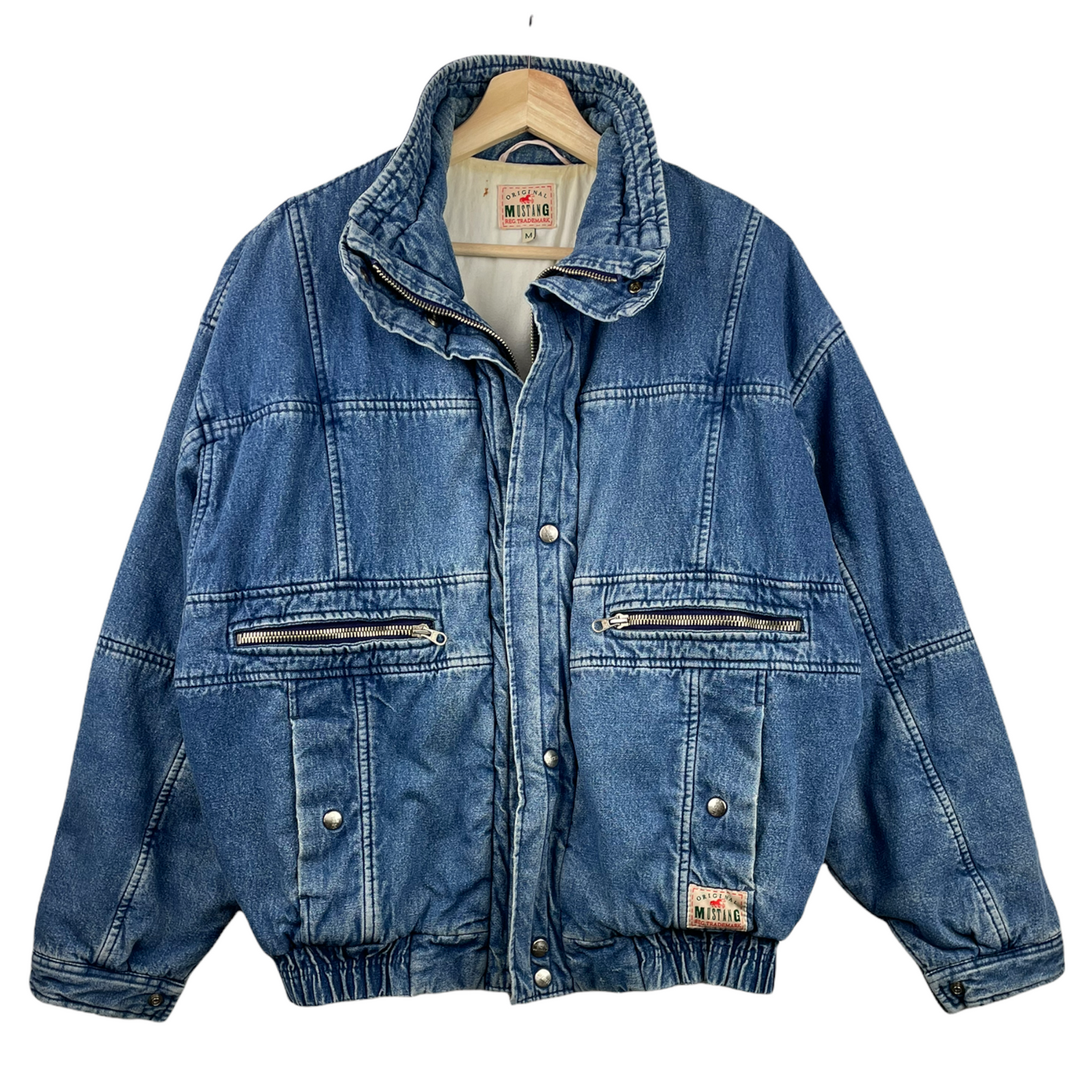 90s Mustang Jeans Jacket Blue  M