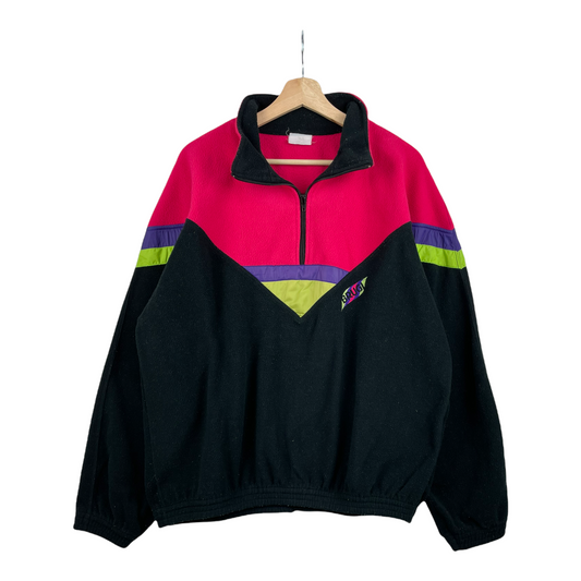 90s Brugi Crazy Fleece Black Pink XL/L