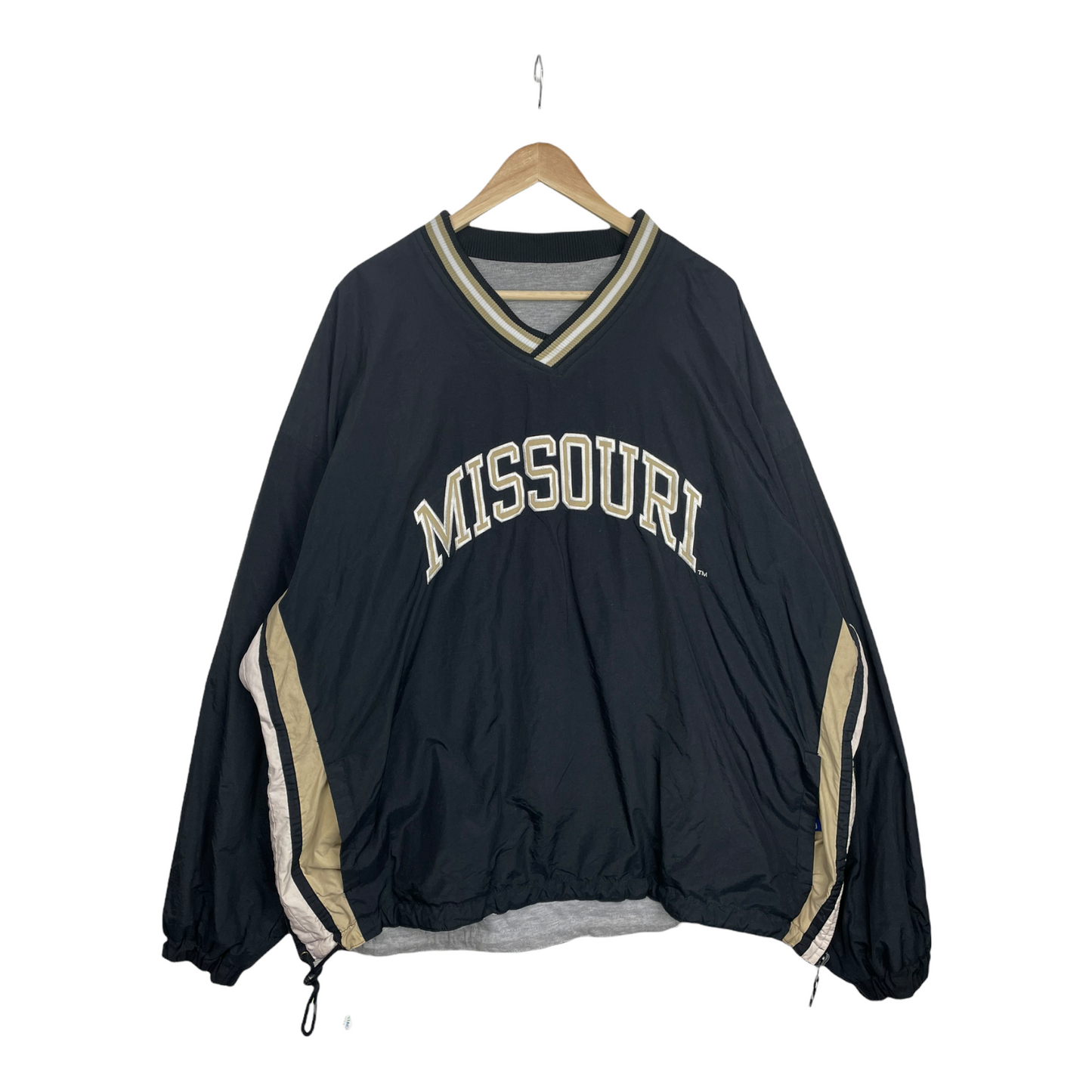 90s Starter Missouri Tigers NCAA Pullover Black Grey XXL