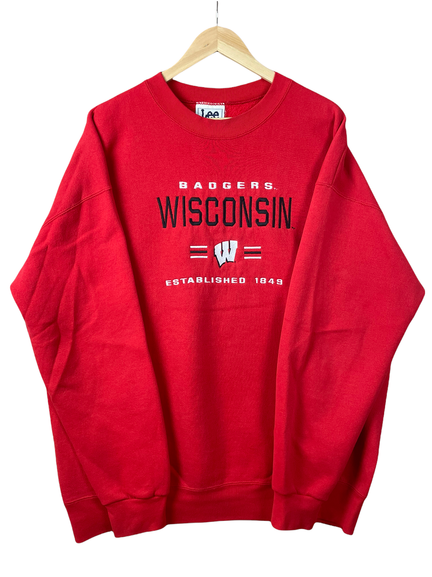 90s Wisconsin Badgers NCAA Lee Sport Sweatshirt Red