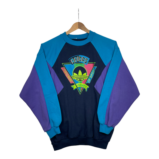 90s Adidas Sweatshirt Navy Purple S